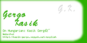 gergo kasik business card